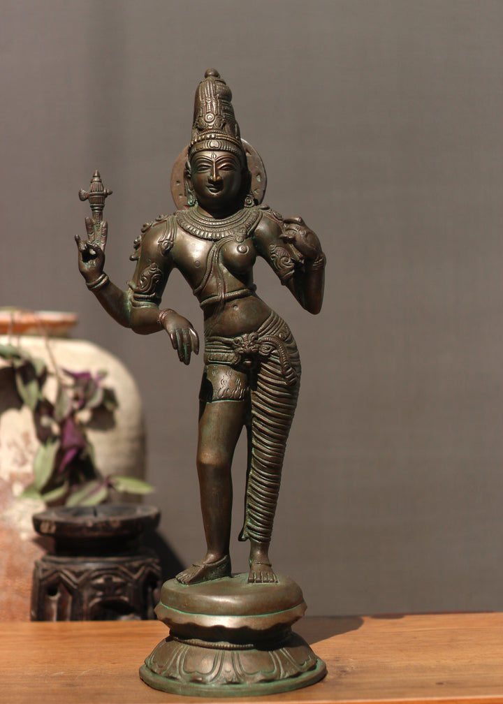 Brass Ardhanarashivara Bronze Finish 19"