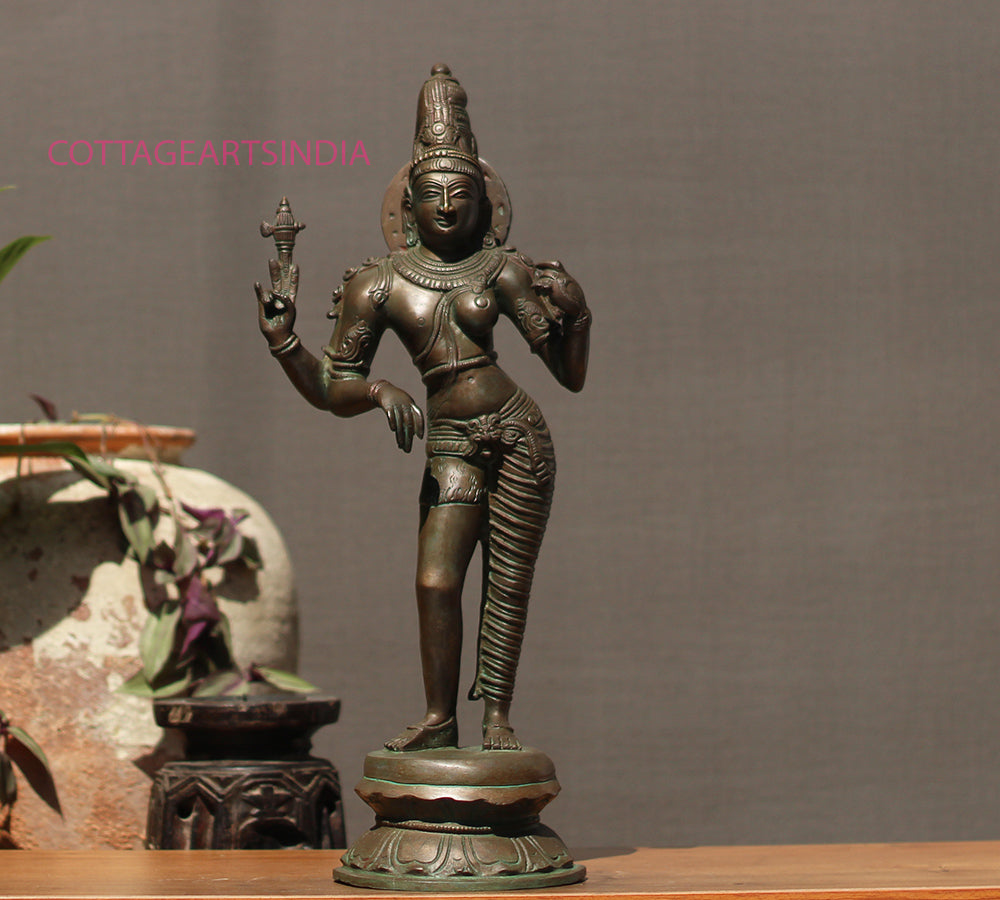 Brass Ardhanarashivara Bronze Finish 19"