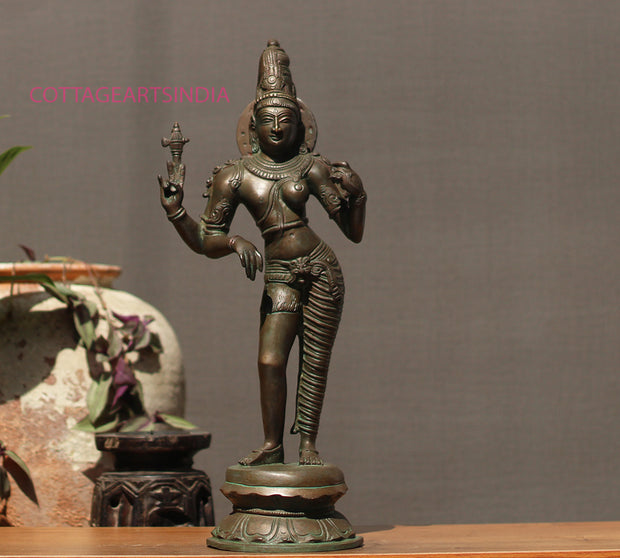 Brass Ardhanarashivara Bronze Finish 19"