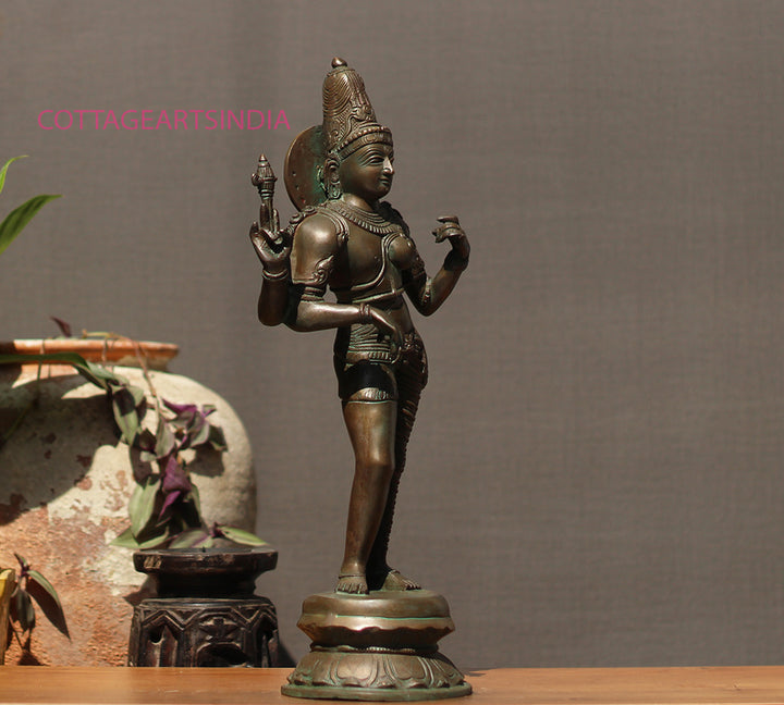 Brass Ardhanarashivara Bronze Finish 19"
