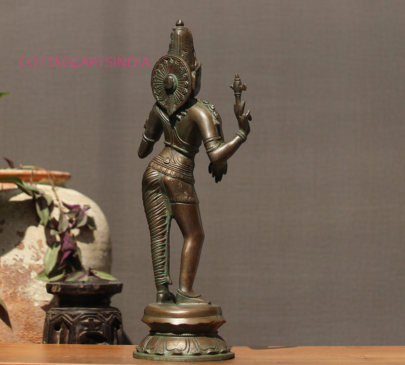Brass Ardhanarashivara Bronze Finish 19"