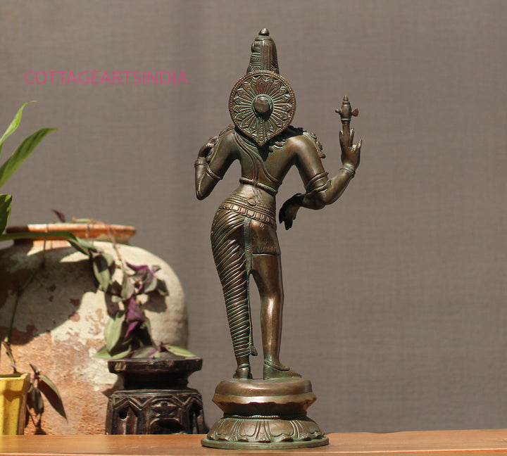 Brass Ardhanarashivara Bronze Finish 19"