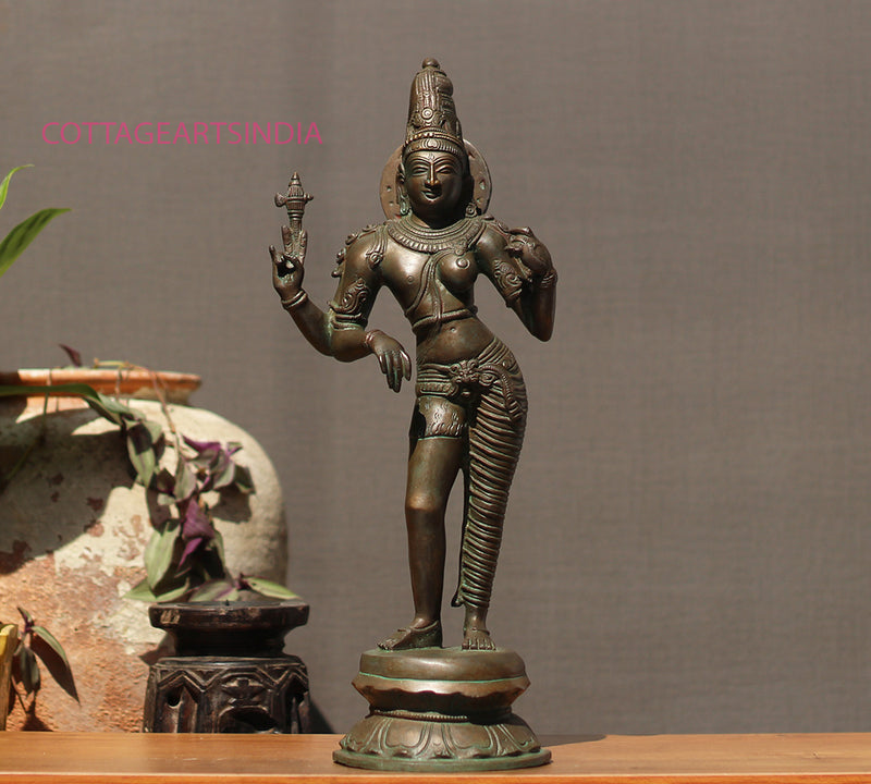 Brass Ardhanarashivara Bronze Finish 19"