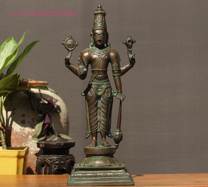 Brass Vishnu Bronze Finish 18"
