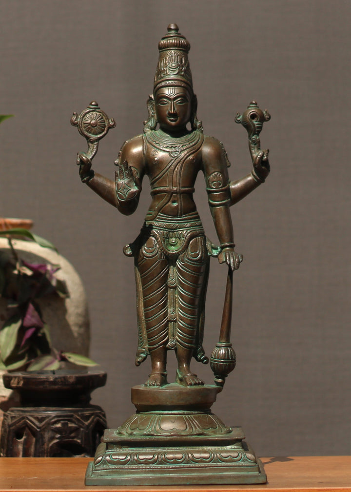Brass Vishnu Bronze Finish 18"