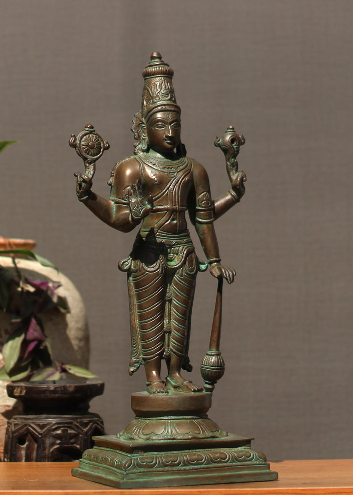 Brass Vishnu Bronze Finish 18"