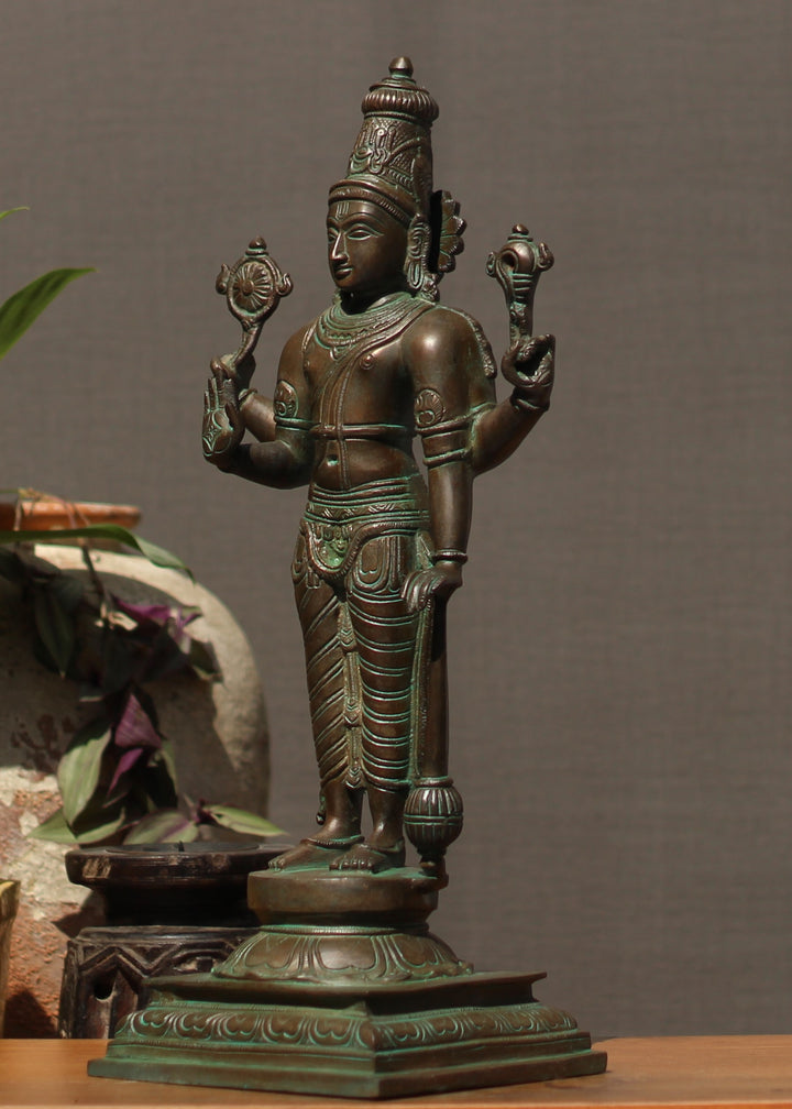 Brass Vishnu Bronze Finish 18"