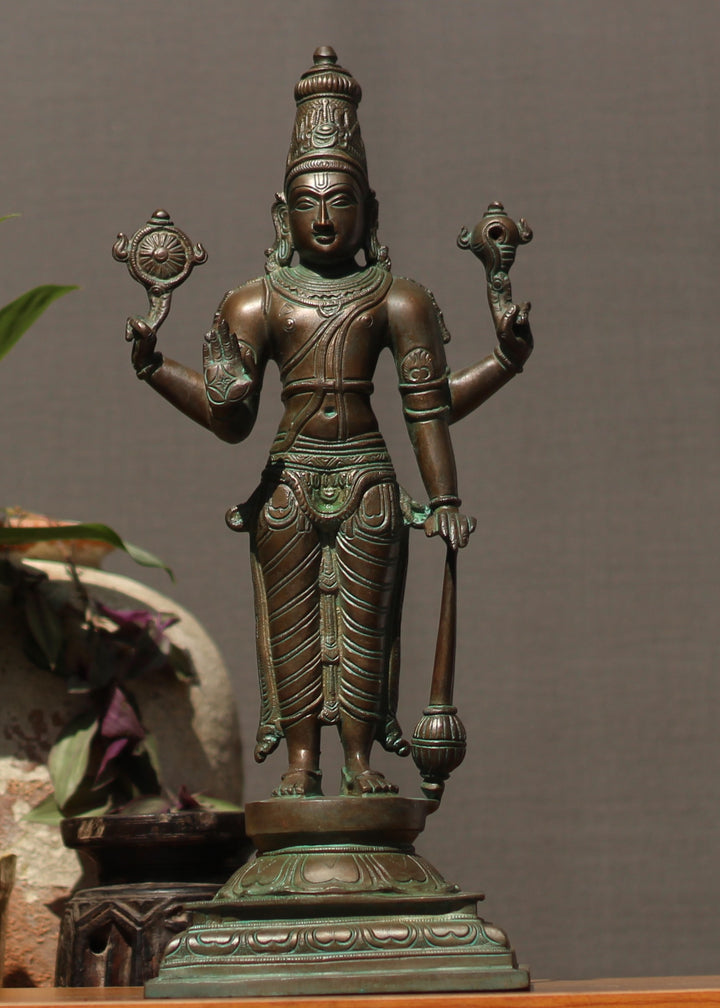 Brass Vishnu Bronze Finish 18"