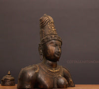 Brass Statue of Ardhnareshwar Bust