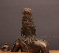 Brass Statue of Ardhnareshwar Bust