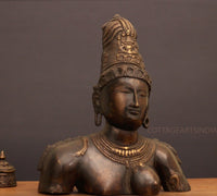 Brass Statue of Ardhnareshwar Bust