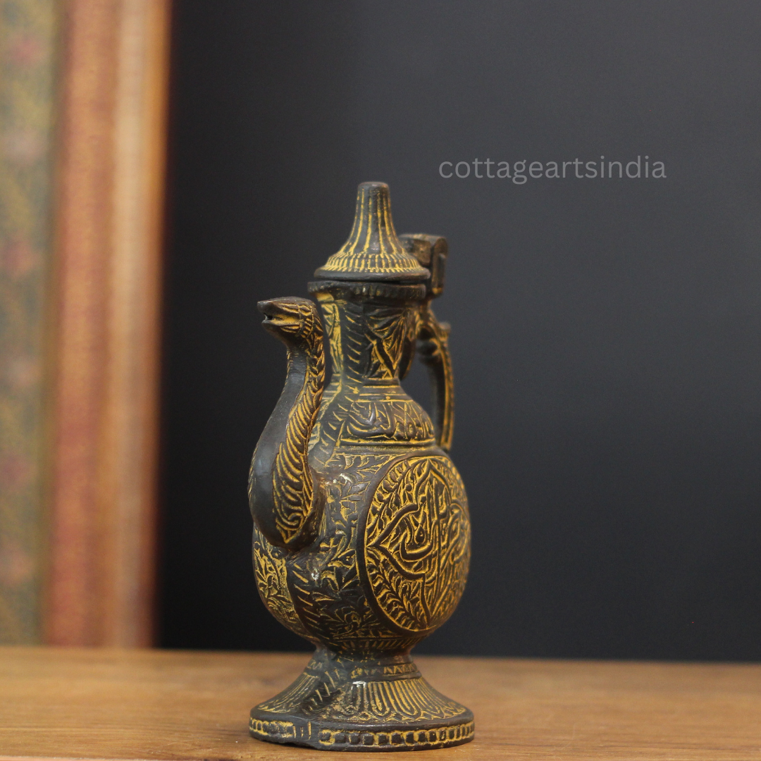 Antique Finished Brass Mughal Style Decorative Kettle