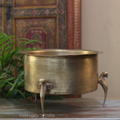 Brass Vintage Carved Planter