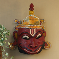 Vintage Odisha Wooden Folk Mask – Traditional Indian Folk Art