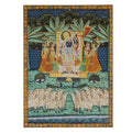 Hand-Painted Shrinathji Pichwai Painting | Krishna with Gopis & Sacred Cows