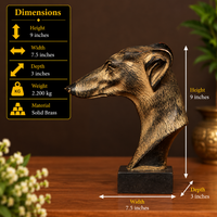 Brass Vintage Dog Bust