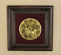 Brass Durga Plate In Wooden Frame
