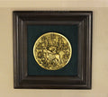 Brass Durga Plate In Wooden Frame