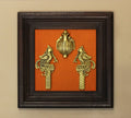 Brass Decor In Wooden Frame