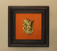 Brass Shreenathji In Wooden Frame