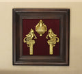 Brass Decor In Wooden Frame
