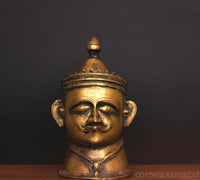 Brass Vintage Finish Shiva Mukhlingam Idol 14”
