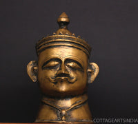 Brass Vintage Finish Shiva Mukhlingam Idol 14”