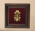 Brass Flower Decor In Wooden Frame