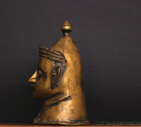 Brass Vintage Finish Shiva Mukhlingam Idol 14”