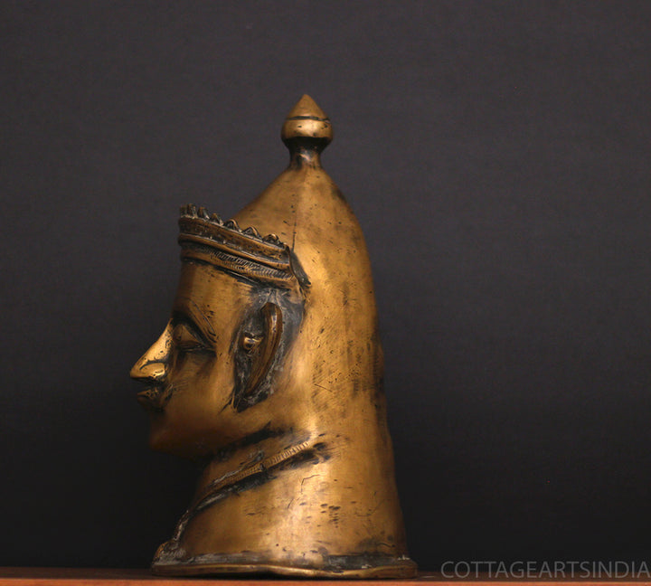 Brass Vintage Finish Shiva Mukhlingam Idol 14”