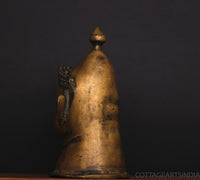 Brass Vintage Finish Shiva Mukhlingam Idol 14”