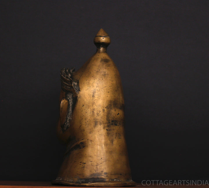 Brass Vintage Finish Shiva Mukhlingam Idol 14”