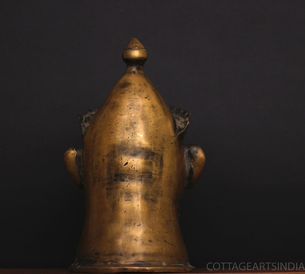 Brass Vintage Finish Shiva Mukhlingam Idol 14”