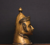Brass Vintage Finish Shiva Mukhlingam Idol 14”