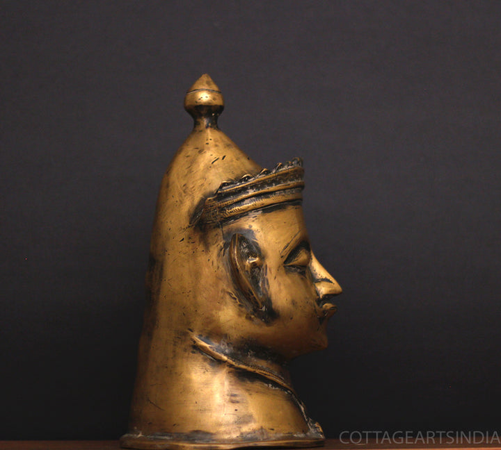 Brass Vintage Finish Shiva Mukhlingam Idol 14”