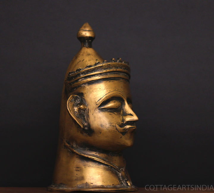 Brass Vintage Finish Shiva Mukhlingam Idol 14”