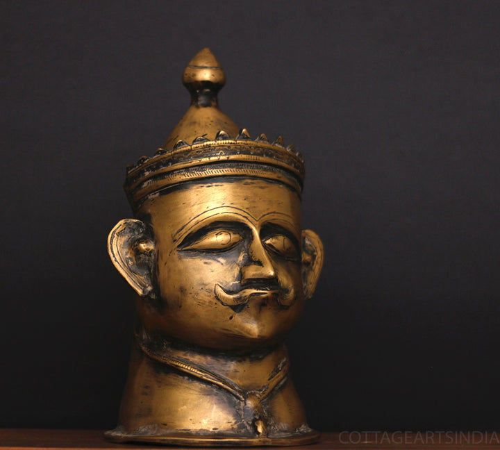 Brass Vintage Finish Shiva Mukhlingam Idol 14”