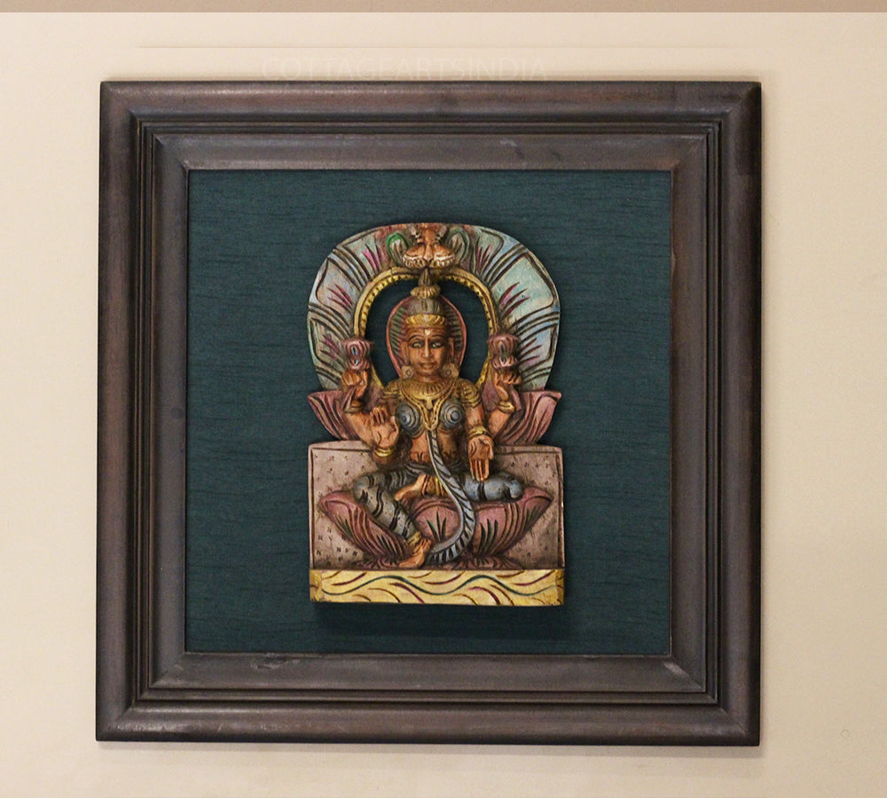 Wooden Laxmi In Frame