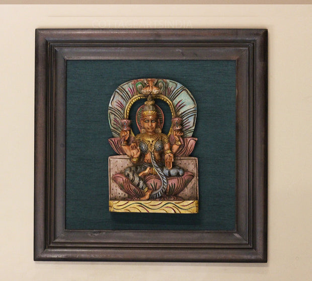 Wooden Laxmi In Frame