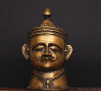 Brass Vintage Finish Shiva Mukhlingam Idol 14”