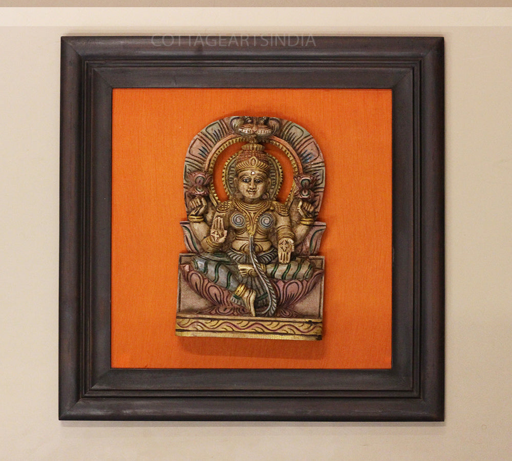 Wooden Laxmi In Frame