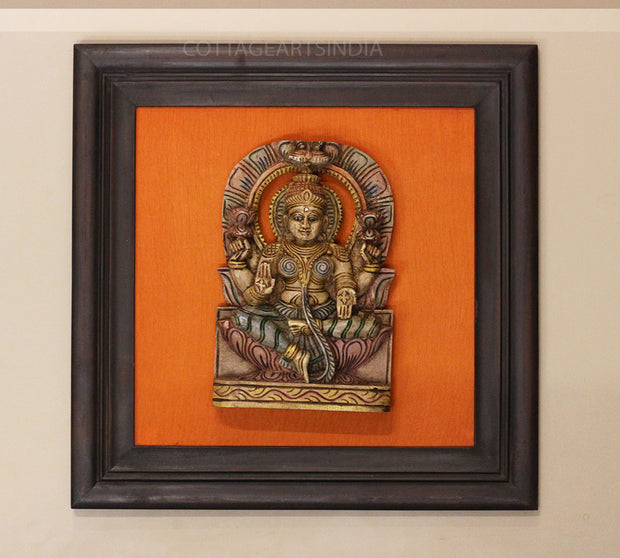 Wooden Laxmi In Frame