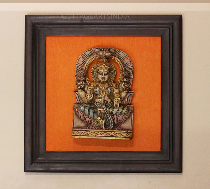 Wooden Laxmi In Frame