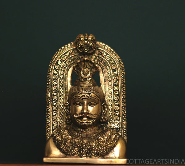 Brass Shiva Face In Prabhawali
