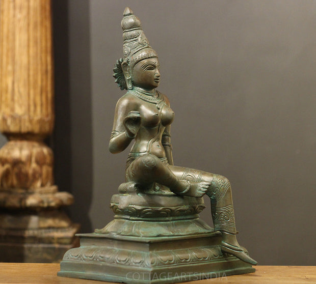 Brass Uma Parameshwari Parvati Bronze Finish 17"