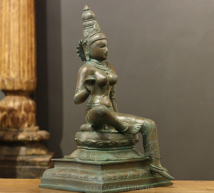 Brass Uma Parameshwari Parvati Bronze Finish 17"