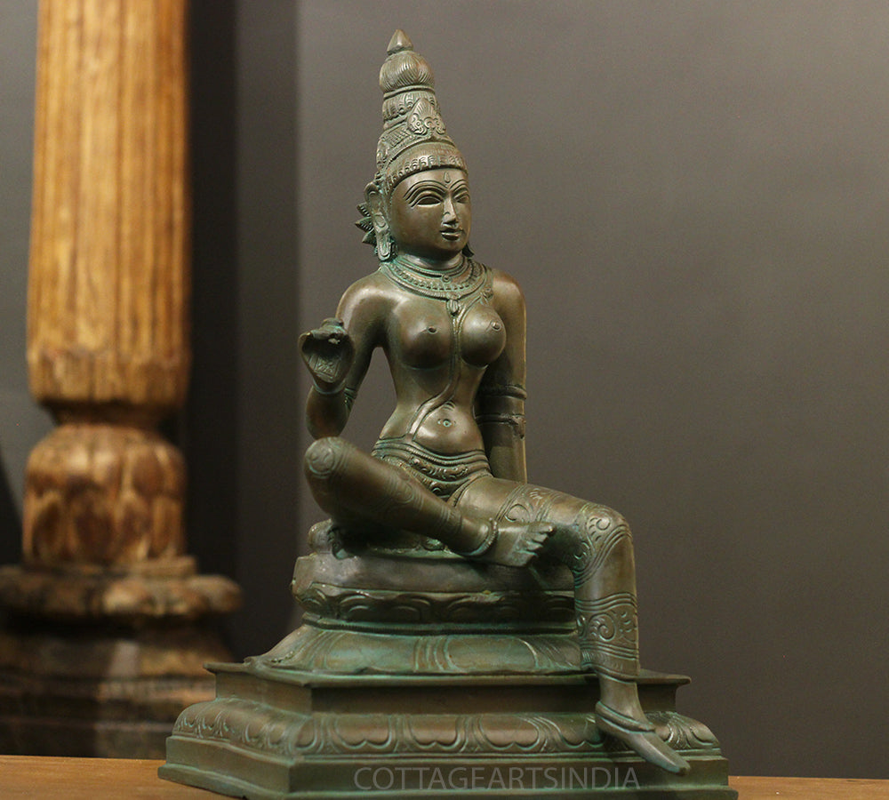 Brass Uma Parameshwari Parvati Bronze Finish 17"