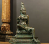 Brass Uma Parameshwari Parvati Bronze Finish 17"