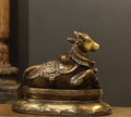 Brass Nandi On Lotus Stand