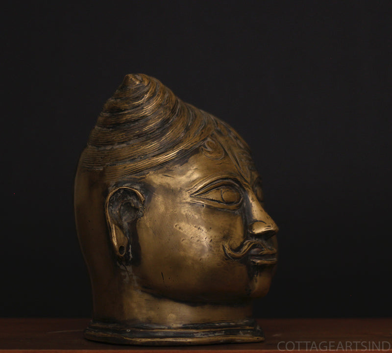 Brass Antique Finish Ardhnareshwar Mukhlingam Idol